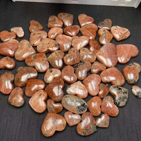 Natural Golden Sunstone Heart for Healing and Meditation Gold Sunstone Palm Heart for Decoration