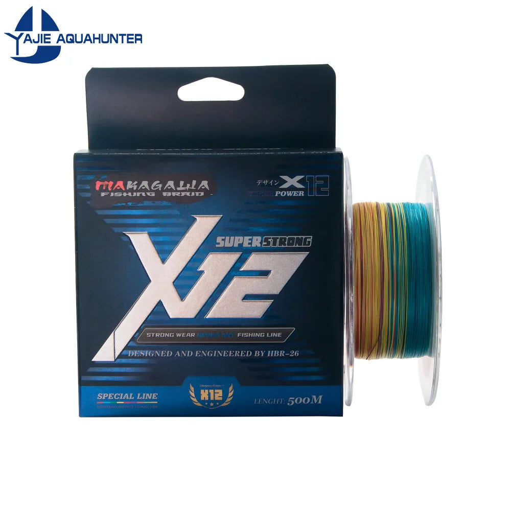 Big Game Salt Water Floating Long Line Fishing Polyethylene 500m X12 Braided Line