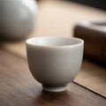 Ice Gray Glaze Tea Cup Japanese Style Handmade Ceramic Kung Fu Teacup Fragrance-smelling Cup Tea Bowl Master Cup