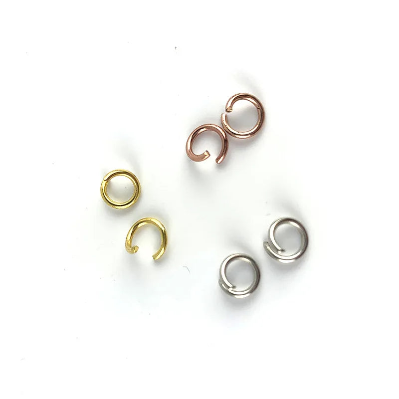 AA00156 200pcs/bag Wholesale Metal 1.2x8MM DIY Jewelry Findings Accessories Components Open Jump Rings Key Ring Components