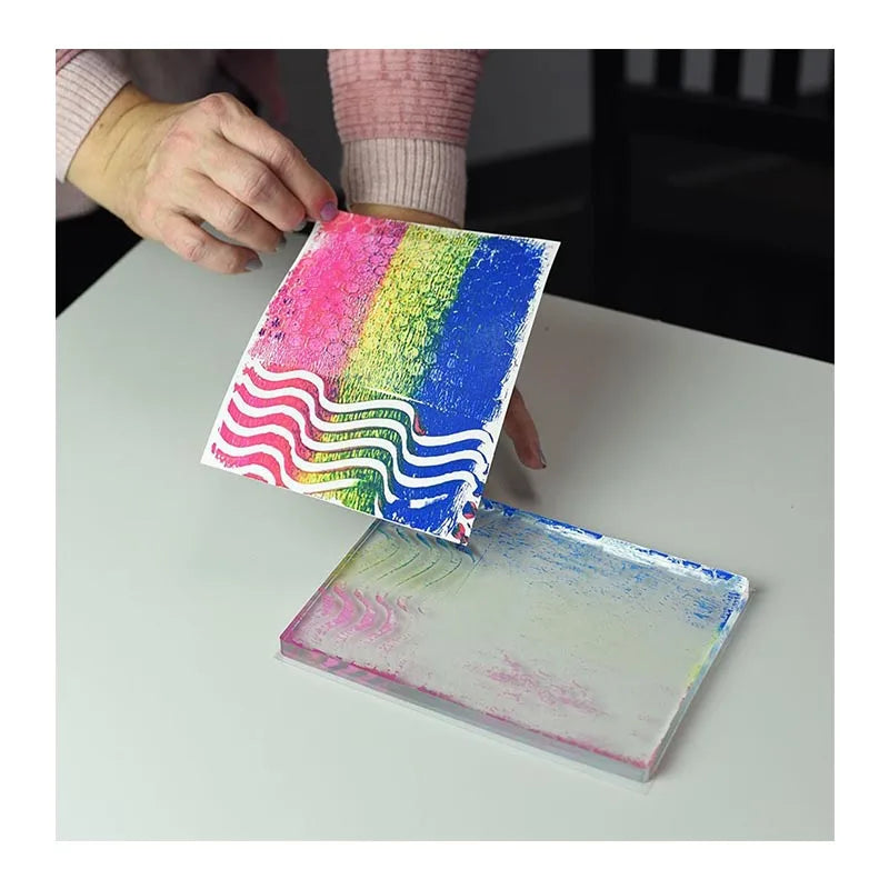 Gel Press Monoprinting Print Plate Custom Gel Plate Printmaking Supplies Reusable Gel Printing Plate for Press Art Card Making