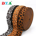 Custom 1.5inch Wide Leopard Pattern Print Waistband Nylon Jacquard Elastic Band for Garment Accessories