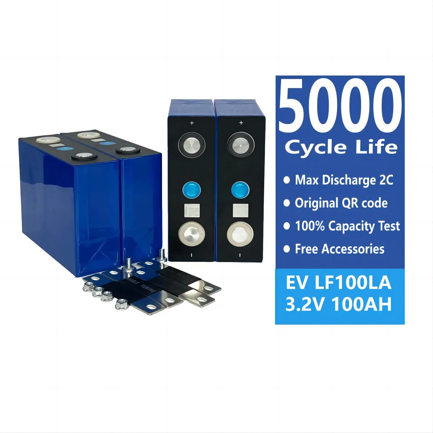 EV Grade 3.2V 105Ah Prismatic Lithium Ion Battery Cell Deep Cycle 3.2V 105Ah 100Ah LF105 for Rechargeable Diesel Generators