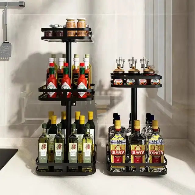 Space Saver Kitchen Shelf in 3-tier Basket