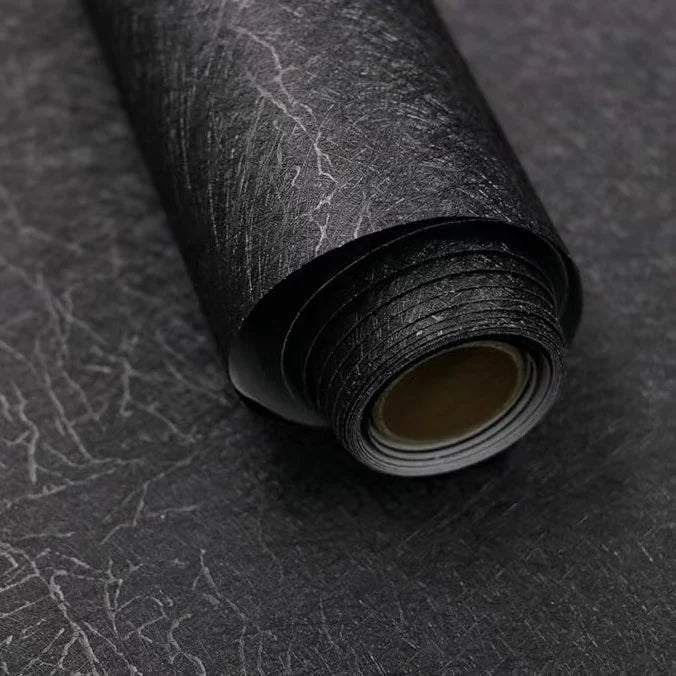 ORON DECO 3D Embossed Black Textured Wallpaper Designs Peel and Stick Self Adhesive PVC Vinyl Silk Wall Wallpaper for Home
