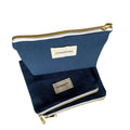 Eco-friendly Cotton Pouch Cosmetics Zipper Bag Cotton Waffle Bag With Custom Label