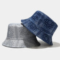 New Summer Sun UV Protection Paisley Bandanna Packable Double Sided Reversible Bucket Hat Fisherman Cap
