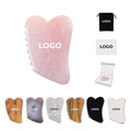 2023 Tigers Eye Rose Quartz Guasha Scraping Board Logo Gua Sha Stone Unique Shape Crystals Mookaite Jasper Gua Sha Facial Tool