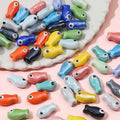 Colorful 19*10mm Fish Ceramic Clay Porcelain Beaded DIY Necklace Bracelet
