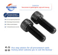 M3 Carbon Steel 12.9 Grade Hexagon Socket Flange Bolts Zinc Plated 25mm Length ISO/DIN912