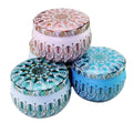 Wholesale Customized Round Decorative White Empty Candle Tins With Lid