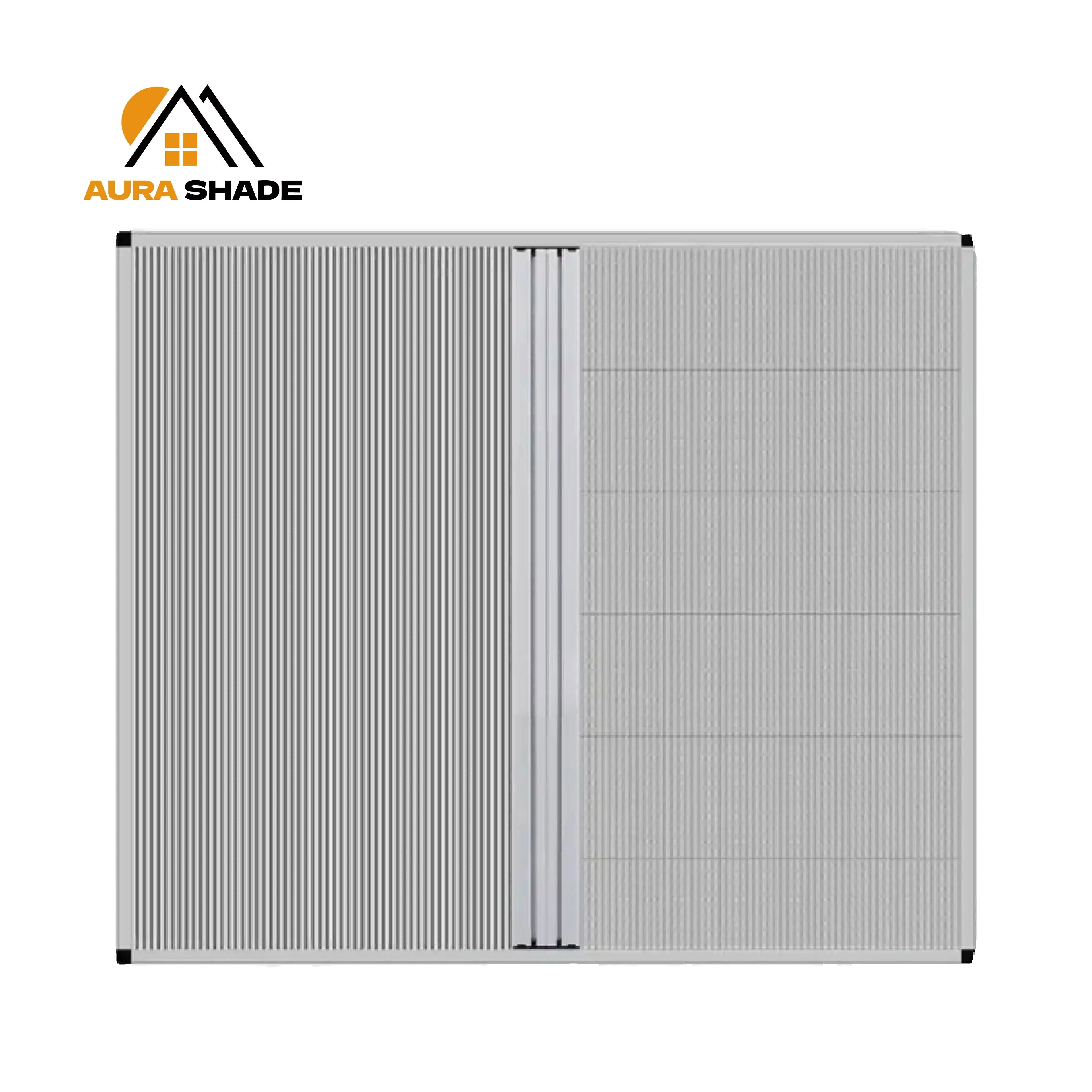 Blackout Manual Left and Right Opening Plisse Shades Vertical Cellular Window Blinds Blackout Honeycomb Blinds for Window