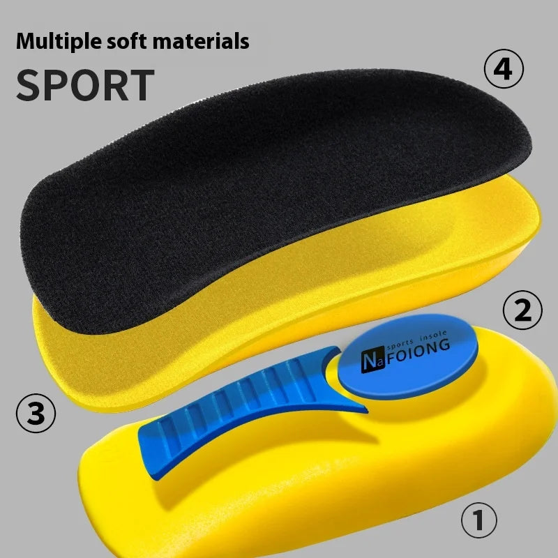 Melenlt Massage Orthotic Sports Insoles for Men & Women -Shock Absorbing Half Pads Flat Foot Correction Arch Support