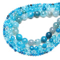 Wholesale Faceted Blue Dragon Agates Round Stone Loose Beads Size 6 8 10 12 mm for Jewelry Making Diy Bracelet