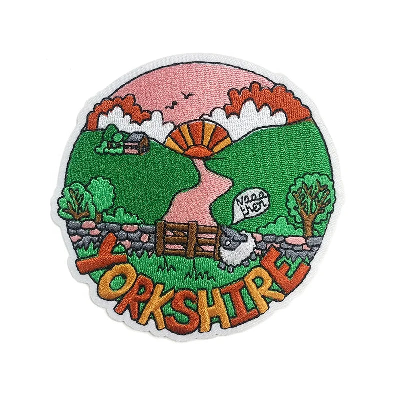 Custom Embroidery 3D Twill Fabric Brand Logo Iron-On Patches for Hats & Bags