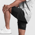 New Custom Casual Training 2 in 1 Double-Deck Jogger Athletic Boxing Gym Workout Sports Running Mesh Basketball Men's Shorts