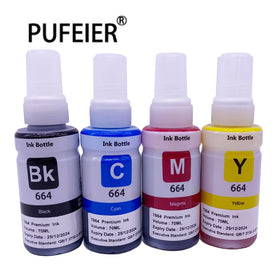 70ML Bottle 664 T664 Refill Dye Ink for Epson L100 L200 L300 L110 L120 L101 L111 L130 L201 L211 L132 L210 L222 L220 Printer Ink