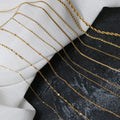 Collares Joyas Fashion 18k Gold Plated Twist Chain Necklace Stainless Steel Necklace for Women Men's Jewellery