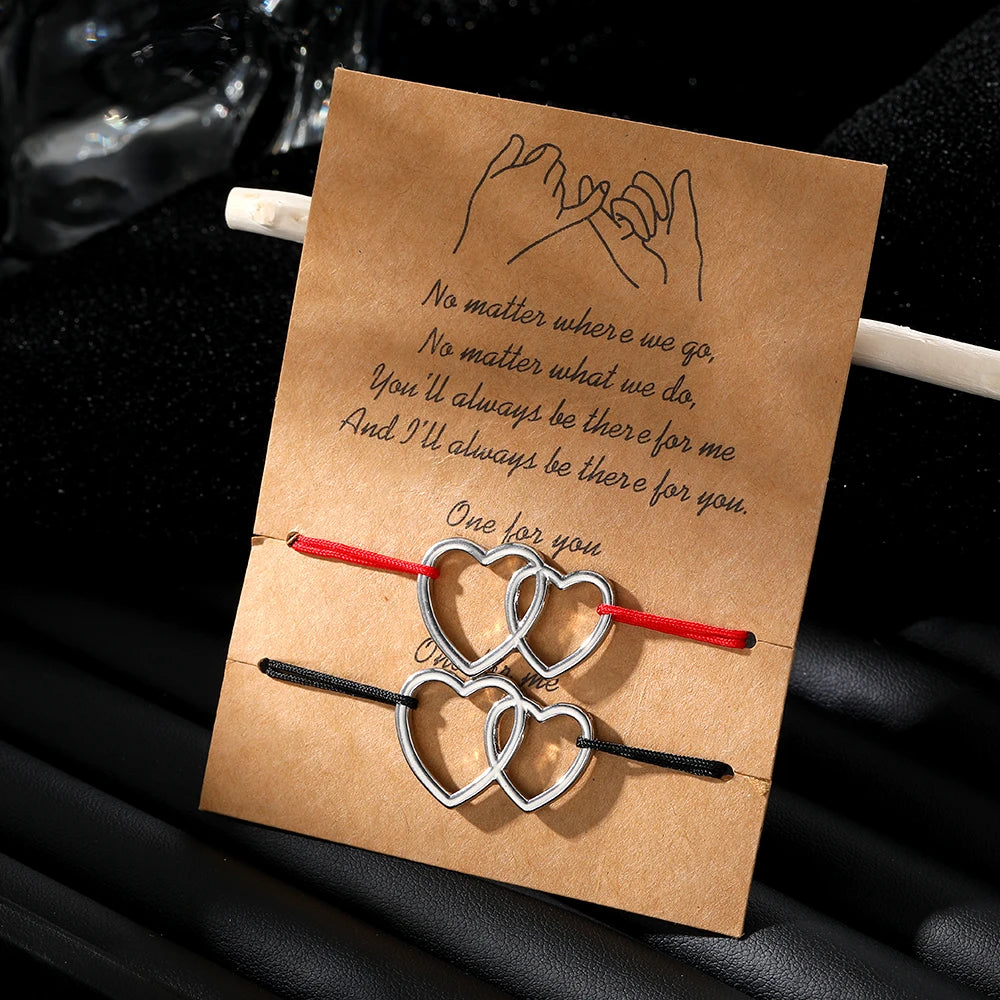 VKME New Design Heart Couple Bracelet for Valentine Day Gift Wholesale