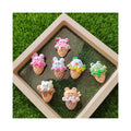 Kawaii Cartoon Animal Frog Rabbit Ice Cream Flat Back Resin Cabochons Scrapbooking DIY Jewelry Crafts Decoration Accessories