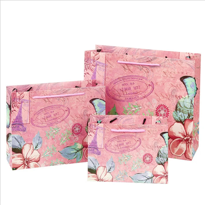 Environmental Paper butterfly Bird Flower Promotion Wedding Gifts Bag for Cloth