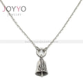 Viking Biker Chains Stainless Steel Pendant Bell Hip Hop Necklace Metal Skull Hand Bone Bell Pendant Necklace Jewelry Set