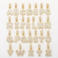 Fashion Gold 26 White CZ Letters Charm Pendant Crystal Cubic Zircon Beads Charm for DIY Making Jewelry Finding Supply