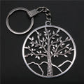 WYSIWYG 63x57mm Antique Silver Plated Zinc Alloy Tree Big Key Chain Souvenirs Gift P2-ABD-C12550
