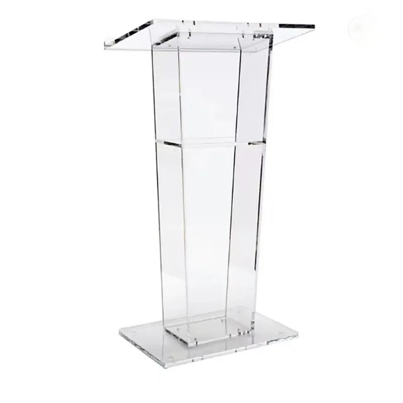 Factory Price Modern Design School Supermarket Commercial Furniture Transparent Acrylic Podium Pulpit Lectern