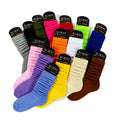 Wholesale Solid Color Extra Long Stack Scrunch Socks Ribbed Scrunchy Slouch Socks for Women