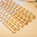 Wholesale 18K Gold Plated Stainless Steel Jewelry Set Fashionable Star Moon Butterfly Flower Hollow Charm Chunky for Ladies