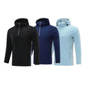 Long Sleeve Quarter Zipper Sport Hoodie Tight Fitness Men Sport Clothes Comfort Breathable Gym Hoodie