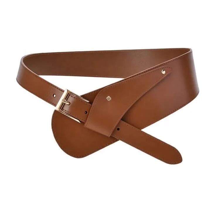 New Arriving Fashion Ladies Wide Girdle Belts Cowhide Genuine Leather Women Waistband Corset Belt