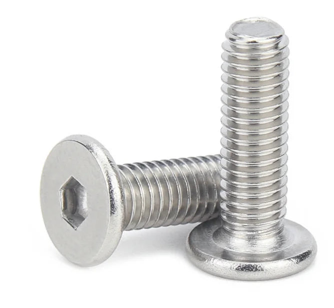 M2 M2.5 M3 M5 M6 A2-70 Stainless Steel Thin Flat Head Hexagon Allen Socket Screw Bolts