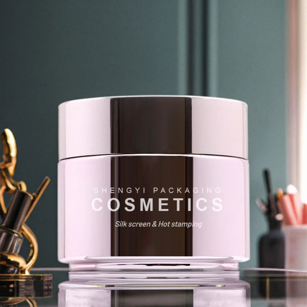 Electroplated Silver 1oz 2oz 3oz Gold Cosmetic Cream Containers for Facial Cream