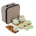 New Fashion Portable European-Style White Chinese Ceramic Tea Set for Travel & Office Use Glass Material