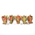 Huiying Wholesale Craved Crystal Healing Unakite Angel Crafts 1.5 Inch
