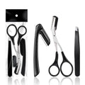 3pcs Eyebrow Trimmer Set Eyebrow Razor Scraping Comb Eyebrow Clip Scissors Tweezers Stainless Makeup Tool Set