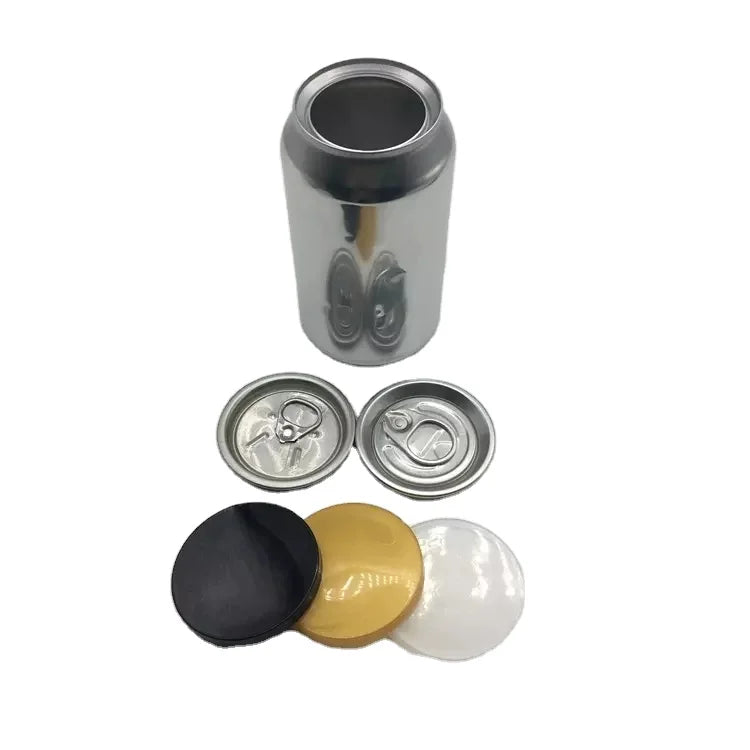 Black 202# 52mm Diameter PE  Plastic Silicone Soda Tin Can Lid Plastic Cover