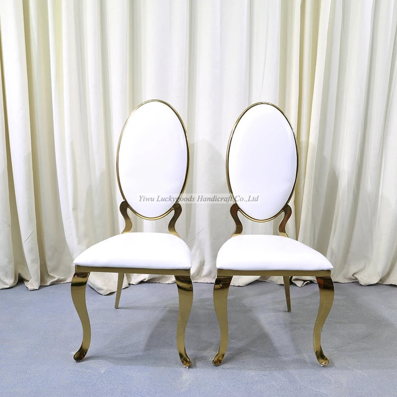 Luckygoods Customized Wedding Banquet Furniture High Backrest Modern Dining Chairs LCS004