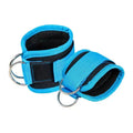 NQ SPORTS Wrist Workouts Weight Lifting Ankle Strap D Ring Thigh Pulley Padded Gym Fitness Yoga Red Ankle D Ring Anklet Cuff All Colors