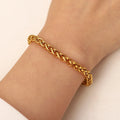 New Fashion Wholesale Custom Waterproof 18K Gold Plated Stainless Steel Jewelry Sets Chunky Chain Bracelet Necklace for Women