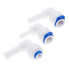 Plastic 1/4'' Elbow Water Filter Spar Quick Disconnect Plug with 3/8 Inch Tube Connector Fitting