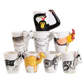 Madou Porcelain 3D Cup Glazed Animal Giraffe Shaped Wholesale Ceramic Travel Mugs Cups Coffee Cups Custom Ceramic Coffee Mug