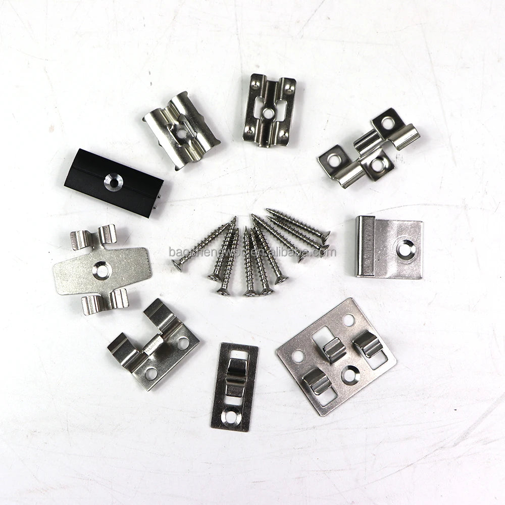 Modern WPC Decking Fasteners Stainless Steel Composite Deck Clips Waterproof Durable for Outdoor Decking