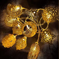 20 LEDs Eid Moon Star Kerosene Lantern Lamp 9.84 Feet Mubarak String Lights HOT Ramadan Decorations for Parties