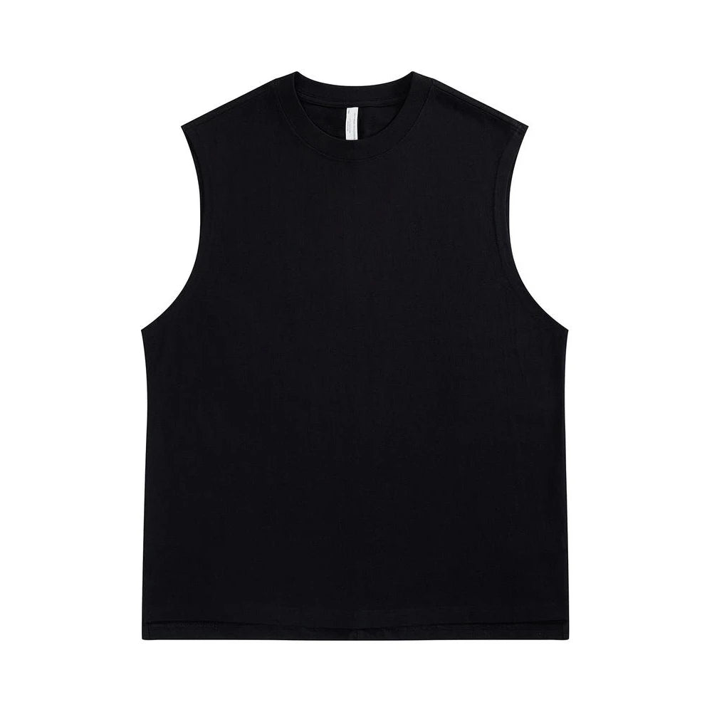 New Launched Rightdo Premium Quality 100% Cotton Oversized 240GSM Combed High Street Sleeveless T Shirts Sports Tanktop
