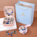 67 Pcs Gold Plated Peace Charm Bracelet Making Kit with Crystal & European Beads for Girls Jewelry Party Crafts Gifts