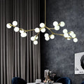 Nordic Gold Black LED Magic Bean Chandelier Glass Ball Lampshade Bedroom Living Dining Room Molecule Pendant Lamp Creative Lamp