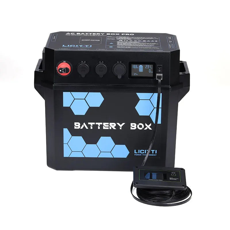 Licitti ABS 12v 110v 220v DIY Lifepo4 Battery Pack Cell Box with 1000W Inverter 15W Wireless Charging